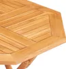 vidaXL Skladací záhradný stôl 85x85x76 cm Teakové masívne Náhľad obrázku produktu 7