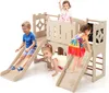 COSTWAY 8-in-1 Kinder Rutsche mit Klettergerüst, Indoor Produktbild-Vorschau 1