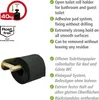 A toilet paper holder with a roll of toilet paper, accompanied by descriptive text and icons. Produktbild-Vorschau