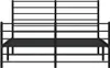 A black metal bed frame is shown from the front against a white background. Náhľad obrázku produktu