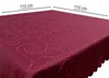 Tischdecke 110x110 cm Bordeaux Damast Ornamente eckig Produktbild-Vorschau 3