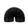 A black flexible ventilation duct is shown bent in a U-shape against a white background. Produktbild-Vorschau