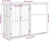 A line drawing diagram of a storage shed with dimensions indicated. Náhled obrázku produktu