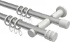 Interdeco Gardinenstange / Vorhangstange Silbergrau / Weiß, Produktbild-Vorschau 1