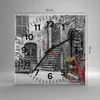 Wanduhr - Quadrat - Glasuhr - Rot Fahrrad Allee - 30x30cm - Produktbild-Vorschau 3