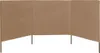 vidaXL 3-teiliges Windschutzgewebe 400 x 120 cm Taupe Produktbild-Vorschau 1