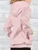 KMISSO Mädchen Pullover mit Kapuze Power Stars Lachs 140 Produktbild-Vorschau 6