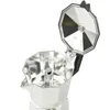Close-up view of an open, silver Moka pot. Produktbild-Vorschau