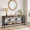 A console table with decorative elements and a mirror above it, placed in a room setting. Náhľad obrázku produktu