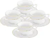 Tasse à cappuccino Wilmax avec soucoupe, 170 ml, porcelaine Voir les images du produit 1