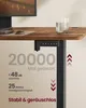 A close-up view of a SONGMICS adjustable standing desk, highlighting its features and specifications. Produktbild-Vorschau