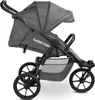 A studio shot of a grey stroller against a white background. Náhľad obrázku produktu