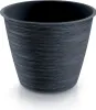 Runder Blumentopf aus Kunststoff anthrazit 12 cm Furu Produktbild-Vorschau 1