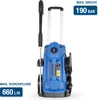 A blue electric pressure washer with its spray wand and handle visible, set against a white background. Produktbild-Vorschau