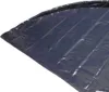 A close-up view of a dark blue and black pool cover, showing its textured surface and grommets along the edge. Produktbild-Vorschau