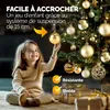 Lot de 100 boules de Noël en plastique robuste Décoration Voir les images du produit 4