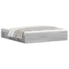 The Living Store Bettgestell Grau Sonoma 180x200 cm Produktbild-Vorschau 3