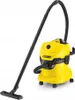 A yellow Kärcher wet and dry vacuum cleaner with a black hose and wand is shown against a white background. Podgląd zdjęcia produktu