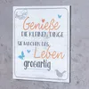 Wandbild 20x20cm Genieße die kleinen Dinge Spruch Deko Produktbild-Vorschau 2