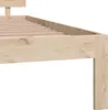 Close-up view of a wooden bed frame. Náhled obrázku produktu