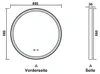 AICA Rund LED Badspiegel 80cm Touch/Wandschalter Produktbild-Vorschau 7