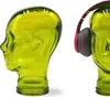 Glas KOPFHÖRERSTÄNDER transparent + satin | 29cm Glaskopf Produktbild-Vorschau 1