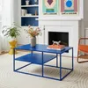 Tavolino 'Solund' in acciaio 90 x 60 x 45 cm blu scuro Anteprima dell’immagine prodotto 3