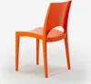 An orange chair is shown from a rear-side angle against a white background. Voir les images du produit
