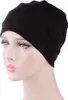 Einfarbige Männer Frauen Plissee Baumwolle Beanie Cap Produktbild-Vorschau 1