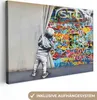Wanddeko 90x60 cm - Banksy - Junge - Ilussie - Produktbild-Vorschau 1