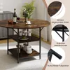 Tavolo da pranzo COSTWAY rotondo 120cm, tavolo da cucina in Anteprima dell’immagine prodotto 4