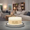 Candela XL a 3 stoppini rotonda 15 cm senza profumo - Anteprima dell’immagine prodotto 5