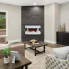 A modern living room with a fireplace, coffee table, and seating. Náhled obrázku produktu