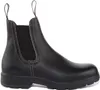 A studio shot of a single black boot. Náhled obrázku produktu