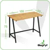 Biurko małe proste dąb loft komputerowe 100x50x75 VB4O Podgląd zdjęcia produktu 3