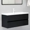 vidaXL Meuble sous-lavabo noir 100x38,5x45 cm Bois Voir les images du produit 2