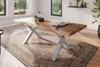 Esstisch 220 x 100 cm Akazie massiv natur Baumkantentisch Produktbild-Vorschau 1