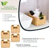 HMF Aufbewahrungskorb Korb geflochten aus Wasserhyazinthe Seegras 4er Set Größe S 22 x 17 x 12 cm Nahaufnahme Produktbild-Vorschau
