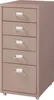 A light brown metal filing cabinet with five drawers is shown against a white background. Voir les images du produit