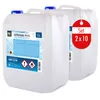 Two large plastic containers of Isopropanol 99.9% are shown side-by-side against a white background. A red tag with white text is attached to the front container. Produktbild-Vorschau