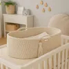 BOHO Handgefertigter Babykorb mit Ständer - Creme Produktbild-Vorschau 3