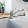 Lenz MILA Küchenarmatur Edelstahl, Einhebelmischer mit 180° Produktbild-Vorschau 3