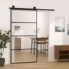 vidaXL Posuvné dveře s kováním 102,5x205 cm ESG sklo a Náhled obrázku produktu 2