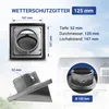 Außenhaube mit Rückstauklappe 125erR Edelstahl für Produktbild-Vorschau 5
