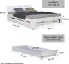 Homestyle4u Holzbett 140x200 mit Schubladen Weiß Doppelbett Produktbild-Vorschau 7