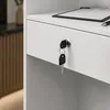 Rednerpult Weiß MDF 59x38,8x104,4cm, Schublade mit Schloss Produktbild-Vorschau 7