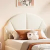 Lit d'enfant UnboxG 90 x 190 cm, beige, en velours, avec Voir les images du produit 4