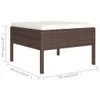 12-tlg. Garten-Lounge-Set mit Auflagen Poly Rattan Braun Produktbild-Vorschau 7