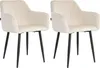 Lina® Rio Samt Esszimmerstühle 2er Set Creme – Mit Produktbild-Vorschau 1