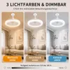 30W stropní ventilátor s osvětlením, 3 teploty barev, Náhled obrázku produktu 2